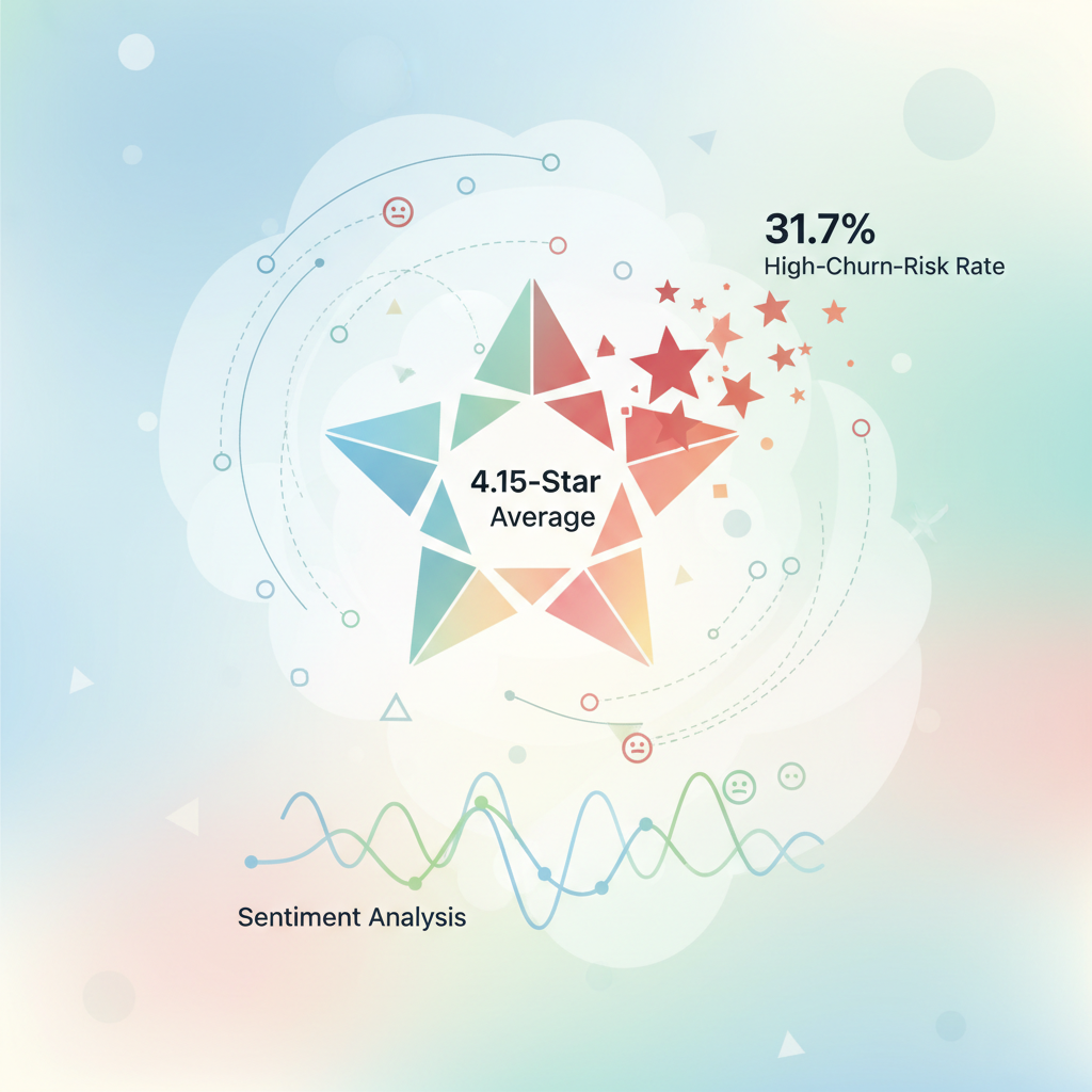 Healthcare's 4.15-Star Average Masks a 31.7% High-Churn-Risk Rate